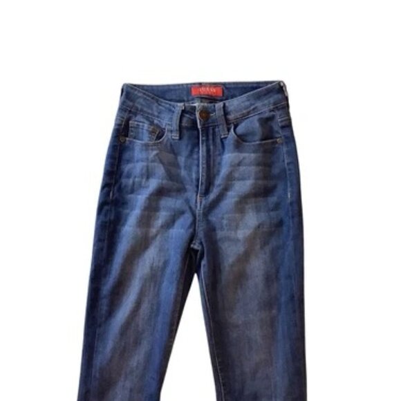 Guess Jeans Women's 24 Waist Blue Denim Stretch Jegging Jeans Mid-Rise - Picture 4 of 9
